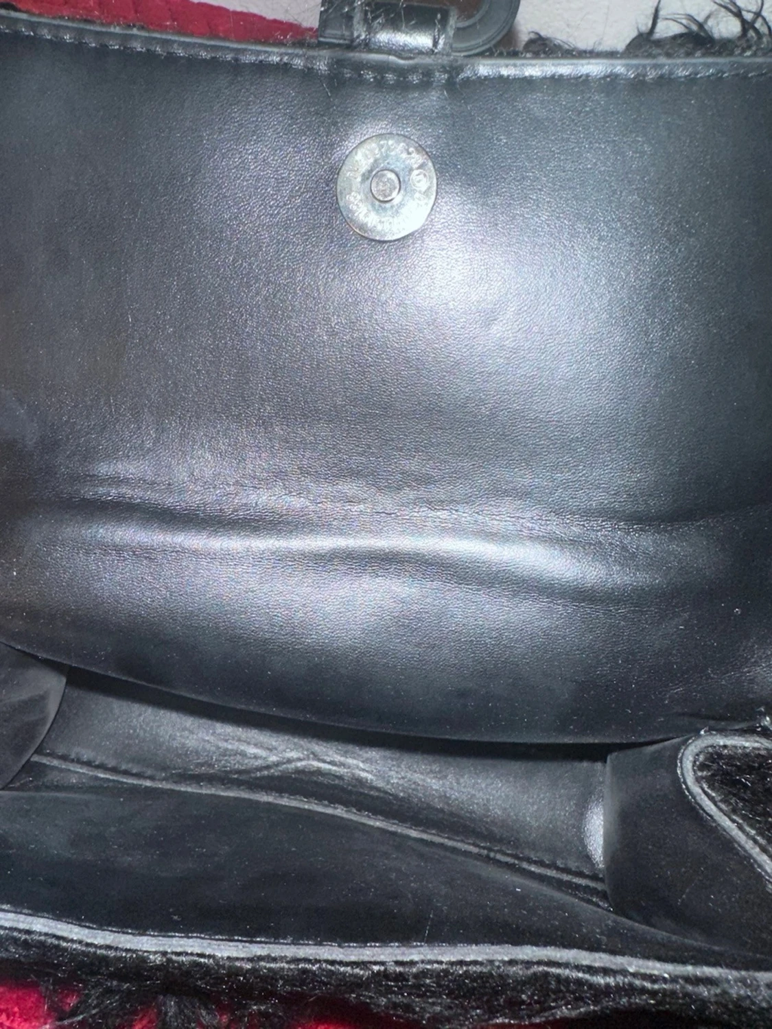 Svart fluffig axelväska - 2