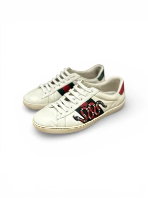 Gucci Ace skor  - Ett par Gucci Ace skor i storleken 40✅           Skick 9/10, sparsamt använt✅          Pris:1900kr✅                                                         Skriv vid minsta fråga✅🕰️