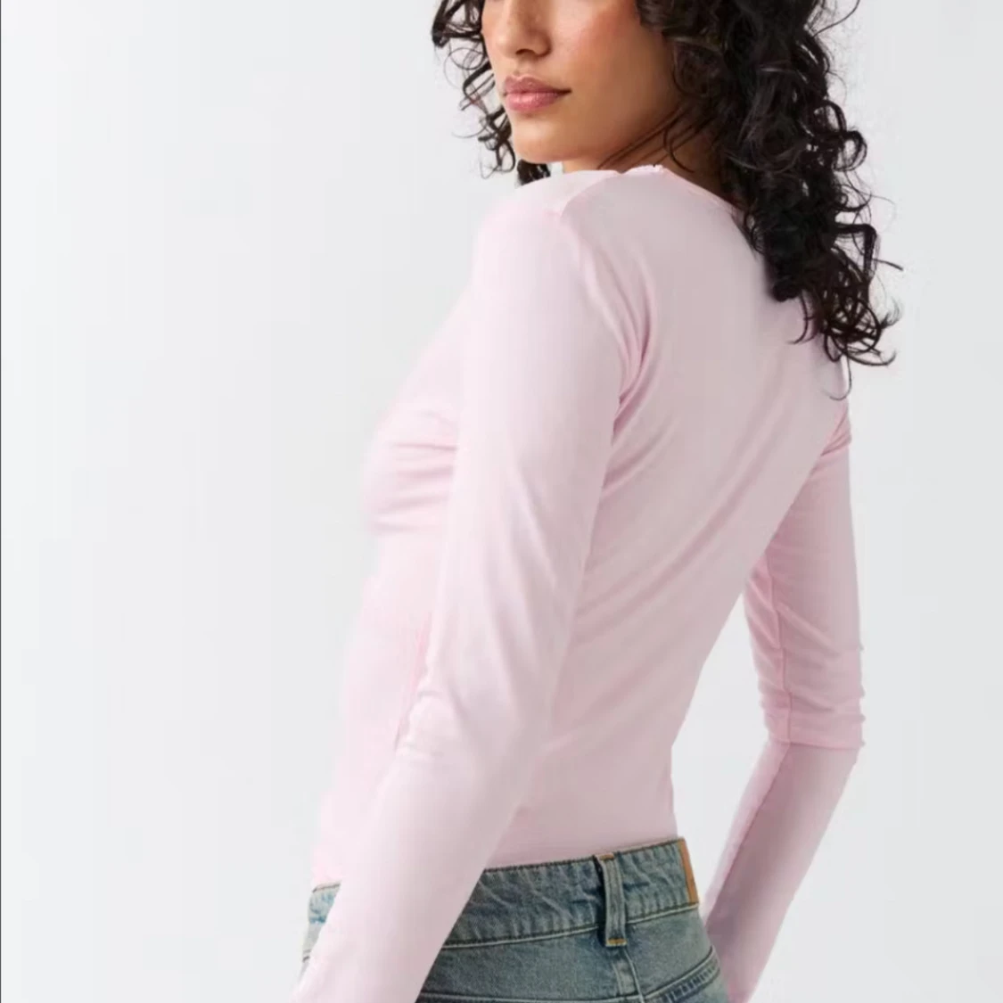 Ljusrosa långärmad soft touch från gina tricot