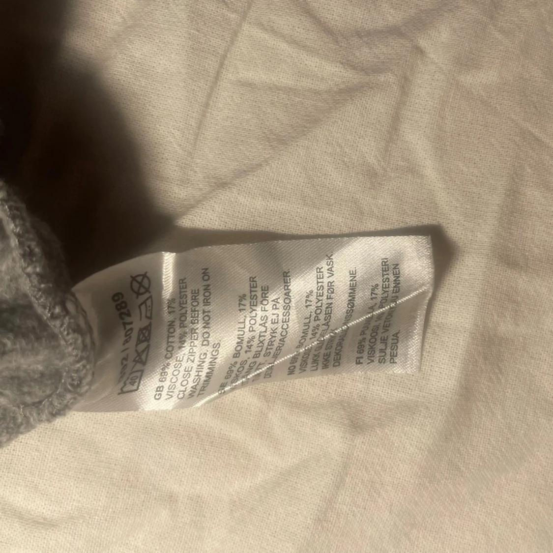 Grå ziphoodie från Hampton Republic L - 3