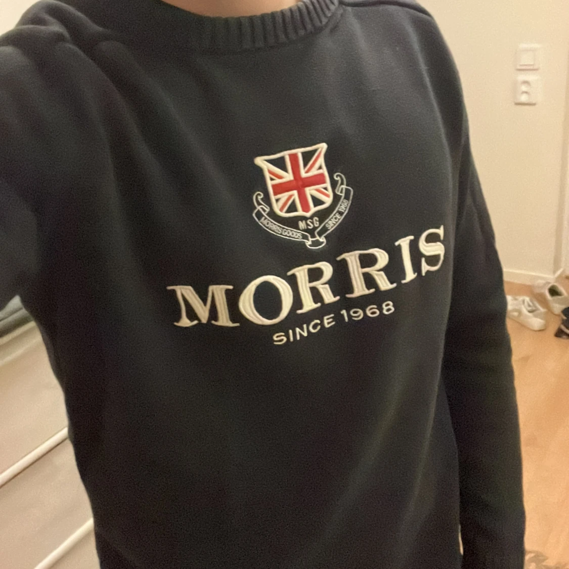 Stickad Morris tröja mörkblå - 2