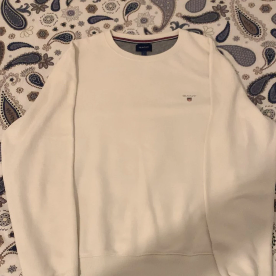 Vit sweatshirt från Gant