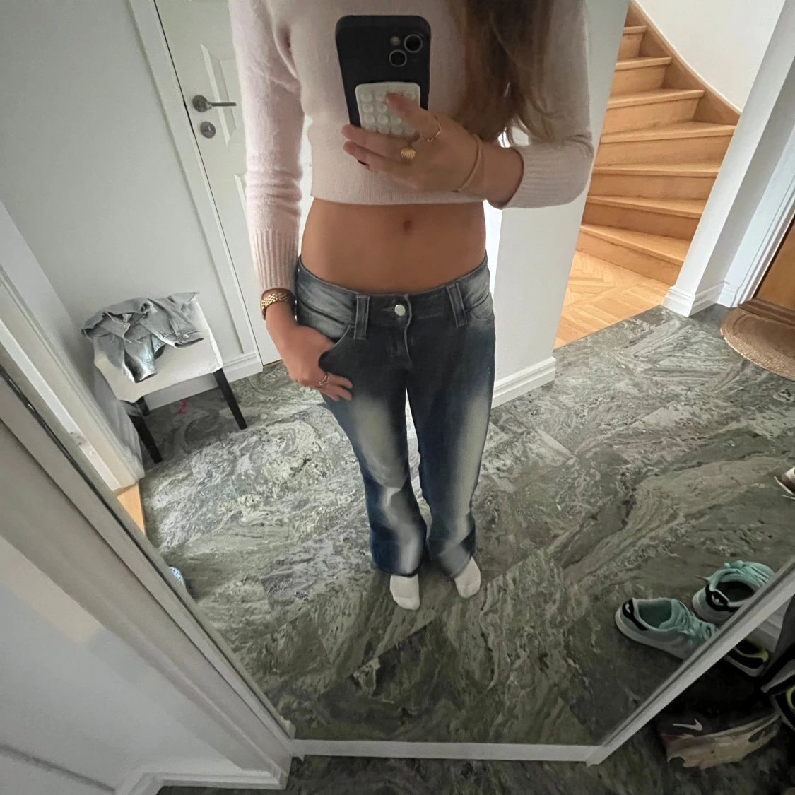 Blå bootcut jeans från Cheap Monday - 3