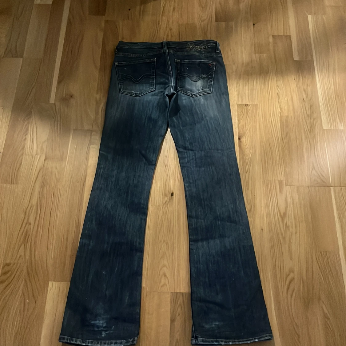 Replay bootcut jeans i mörkblå denim - 1