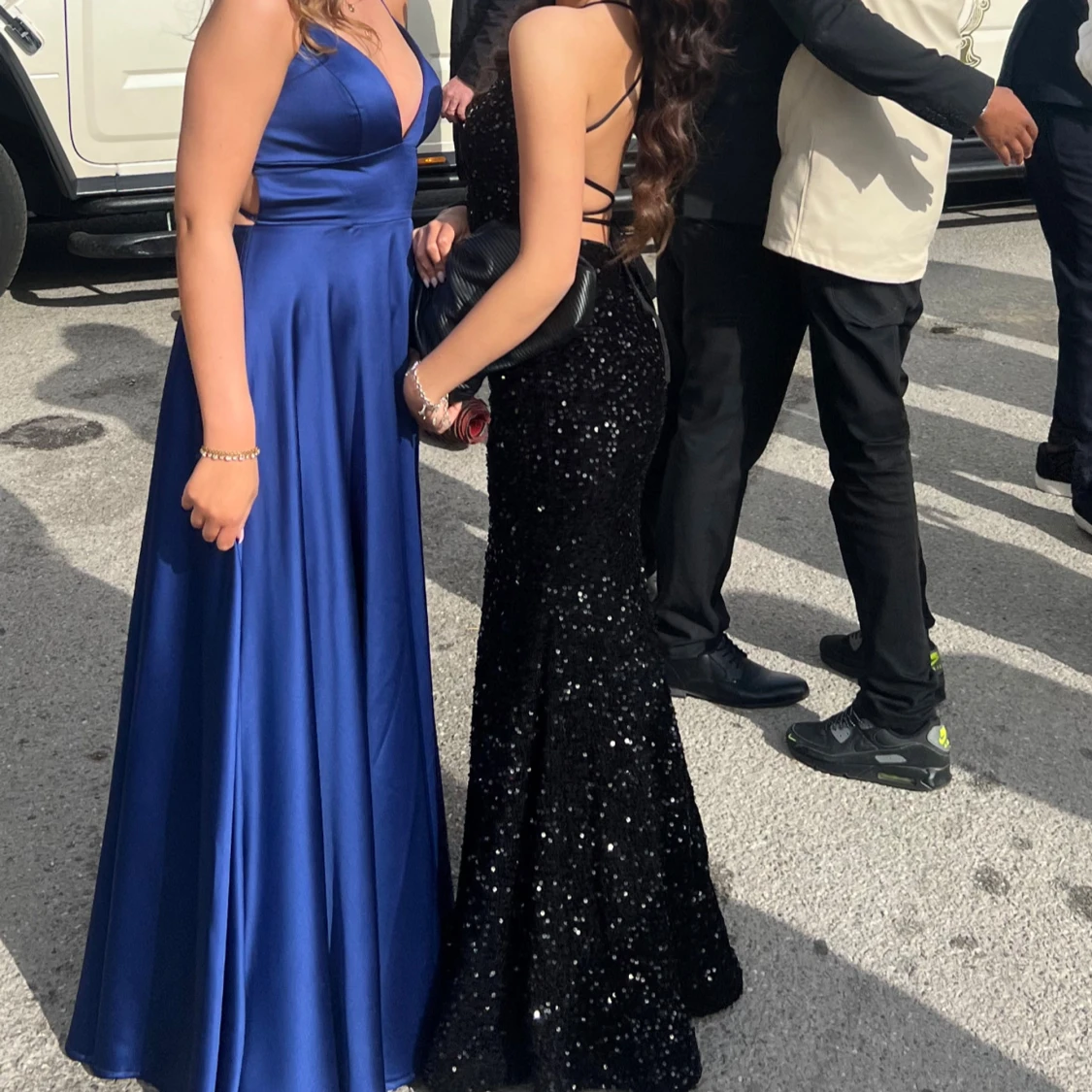 Svart glittrig balklänning  - 4