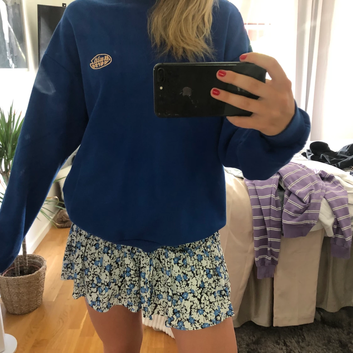 Blå sweatshirt 