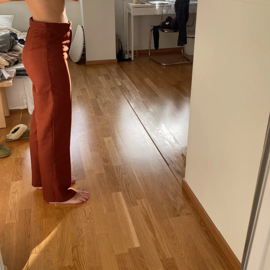 Bruna kostymbyxor  - 90