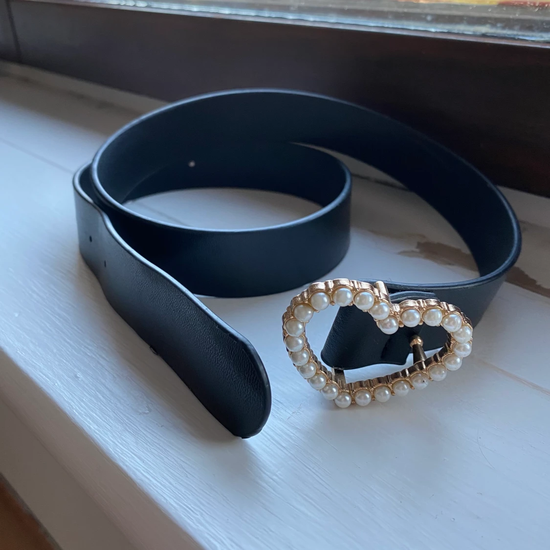 Svart hjärt-skärp/bälte!