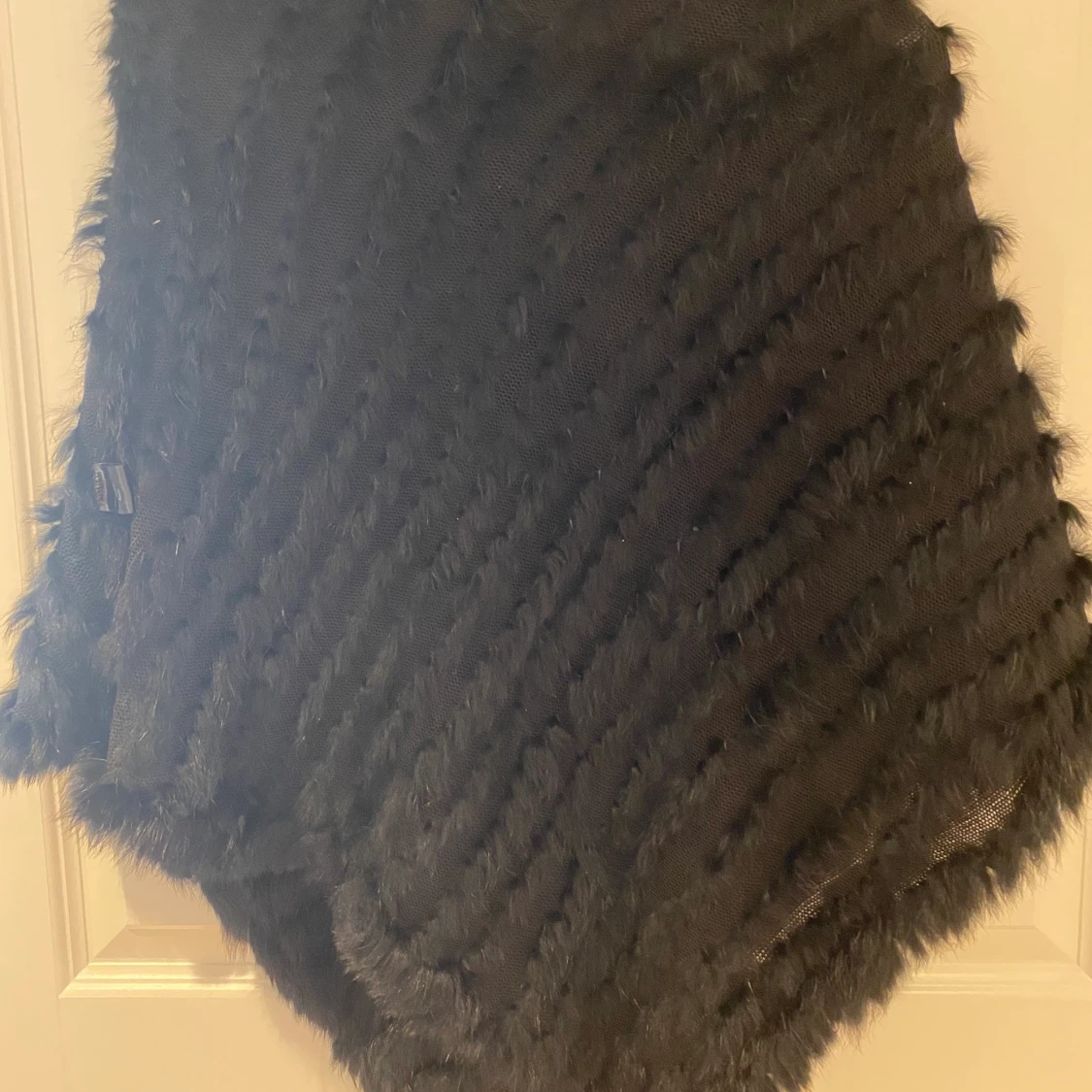 Äkta fjäder poncho 