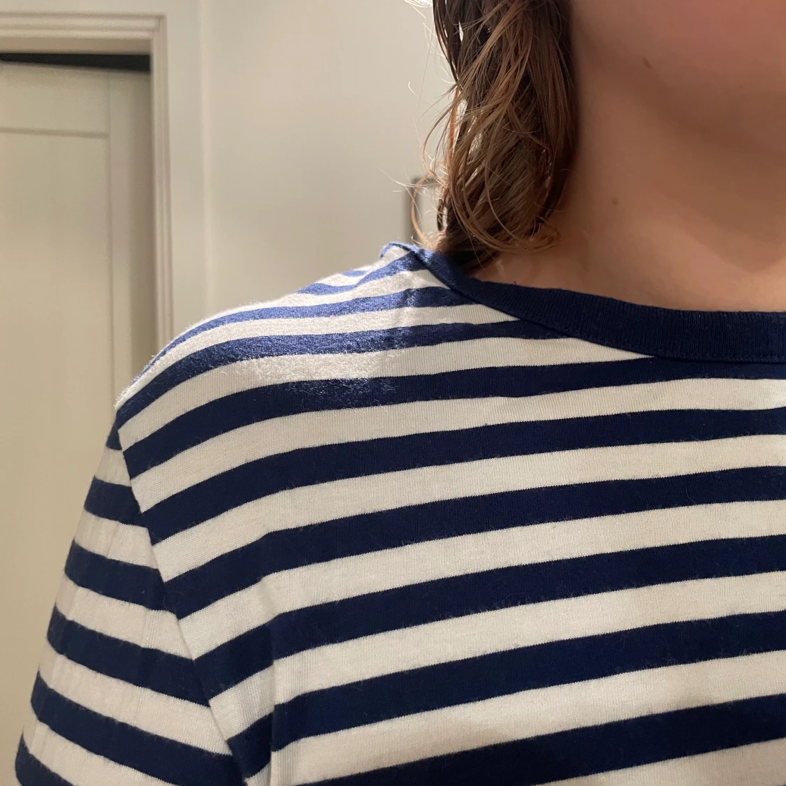 Randig marinblå tröja - 90