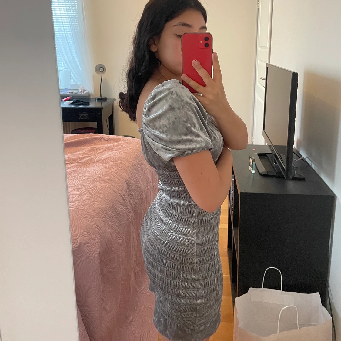 Silvrig klänning - 90