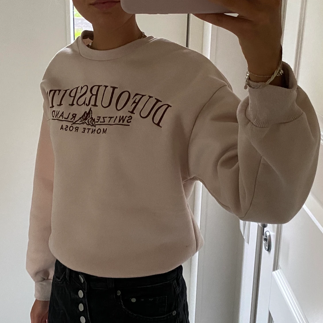 Sweatshirt med tryck - 90