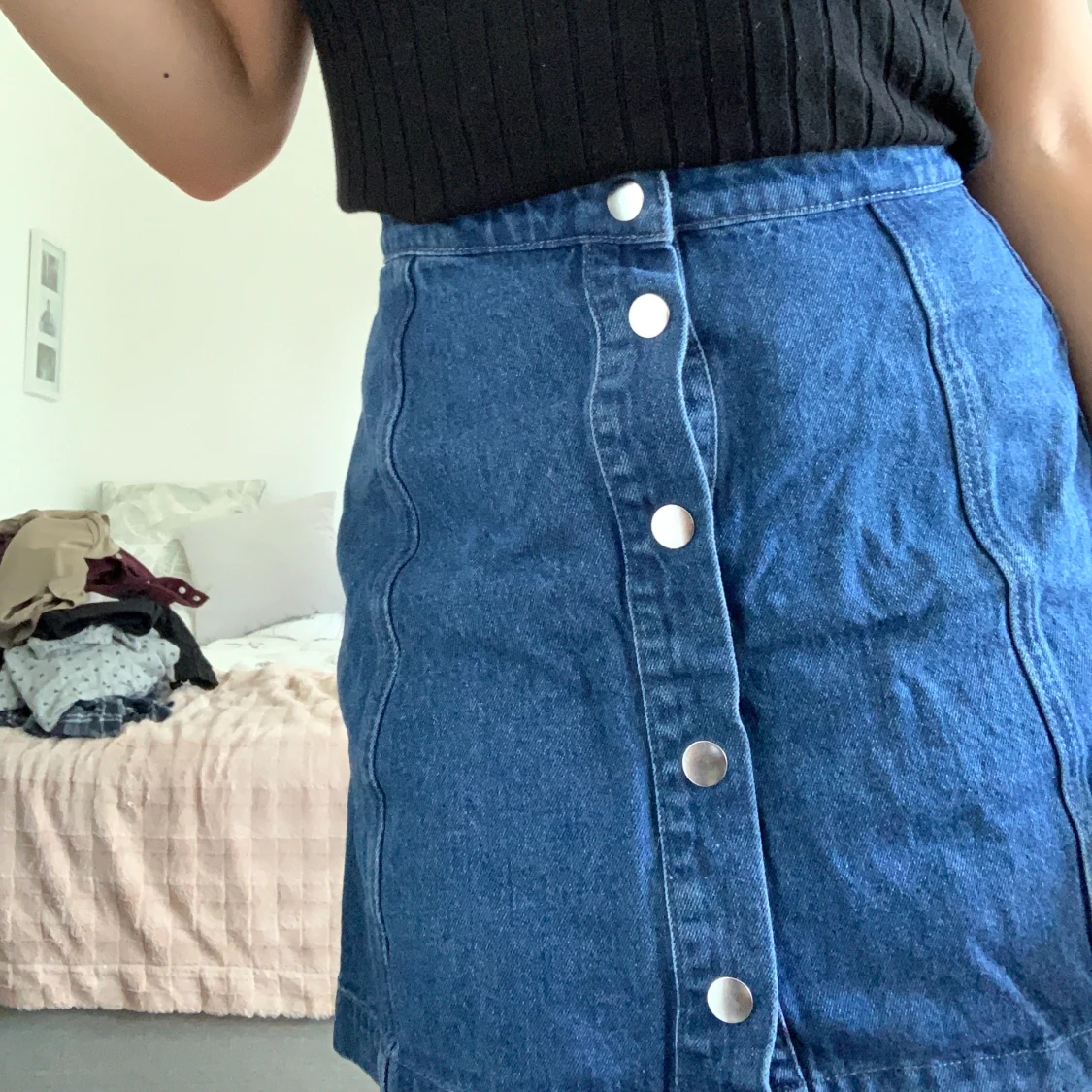 A-linjeformad jeanskjol