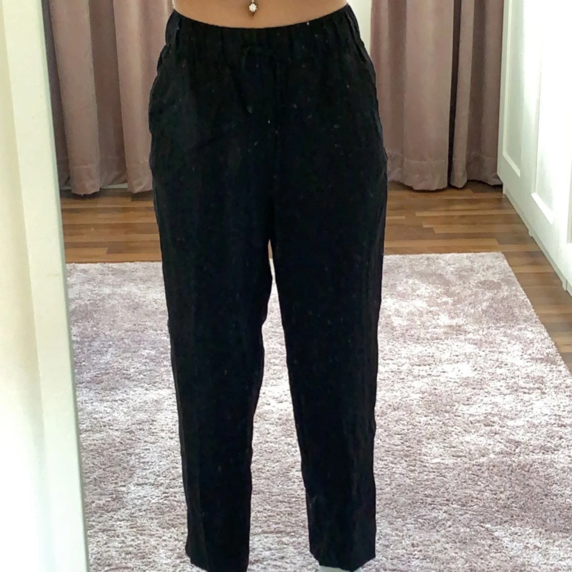 Svarta linnebyxor - 91