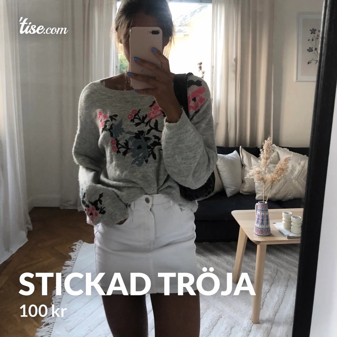 Stickad tröja från hm stl M