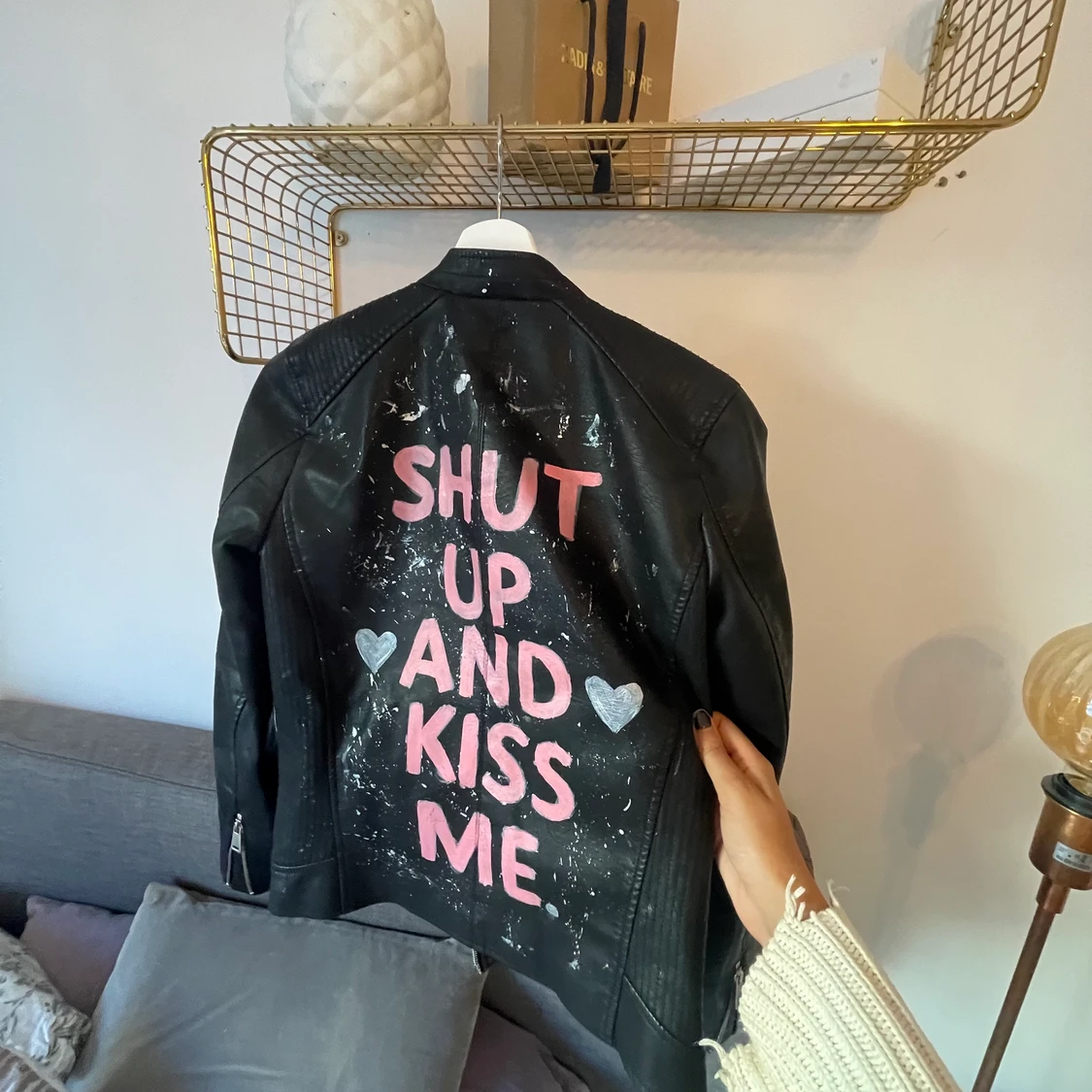 Super cool skinnjacka me tryck! - 91