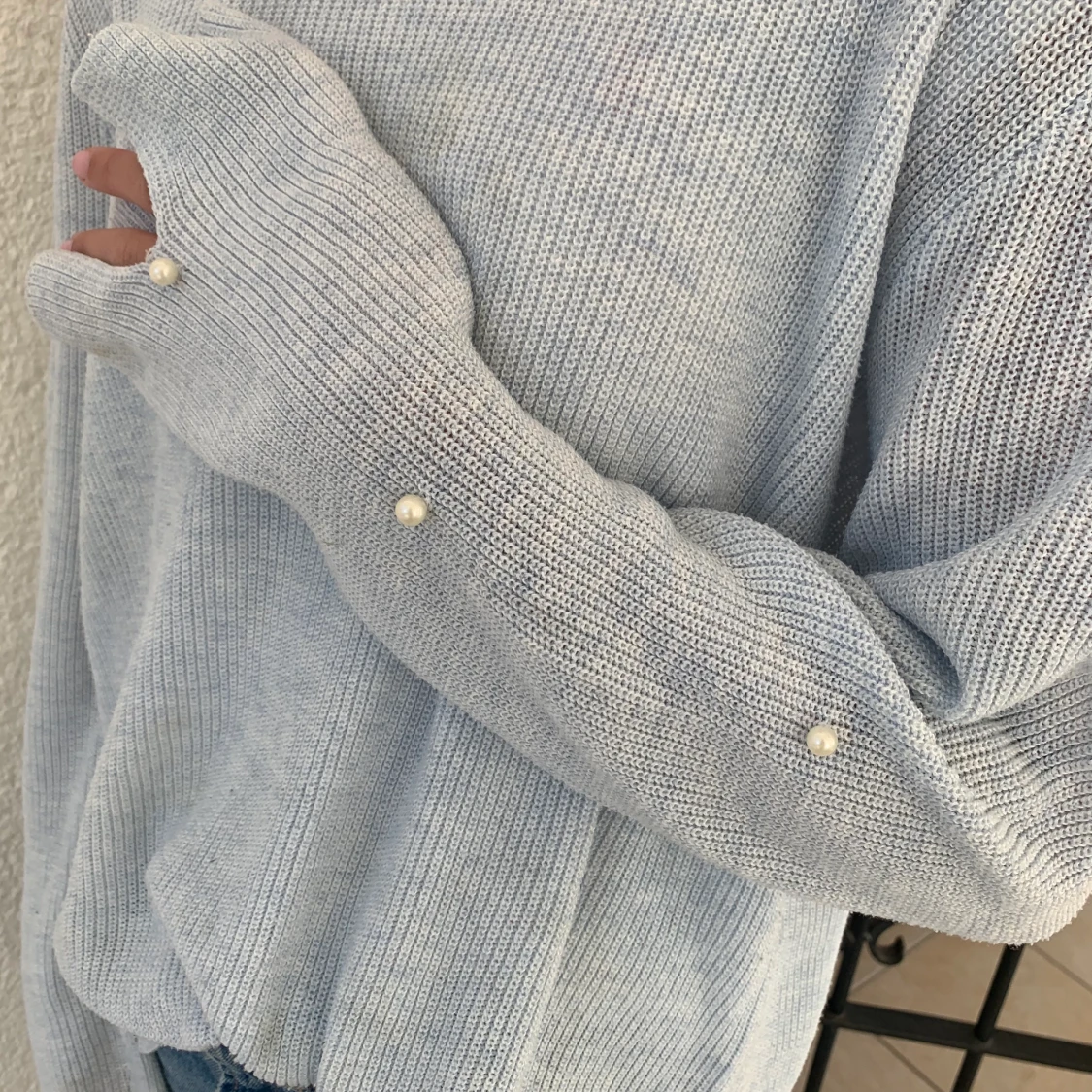 Trendig stickad tröja - 91