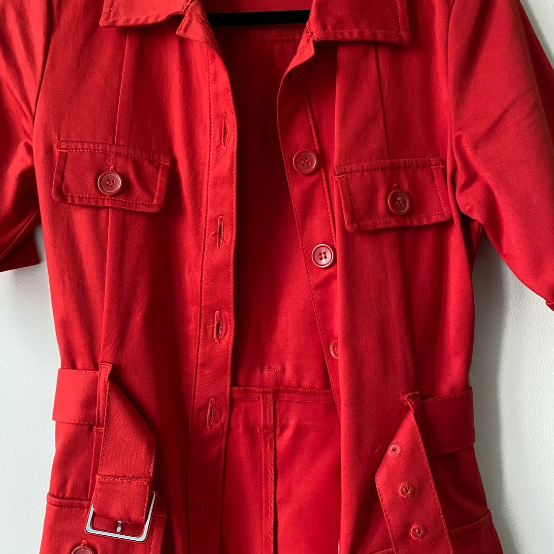 Röd jeansklänning - 28