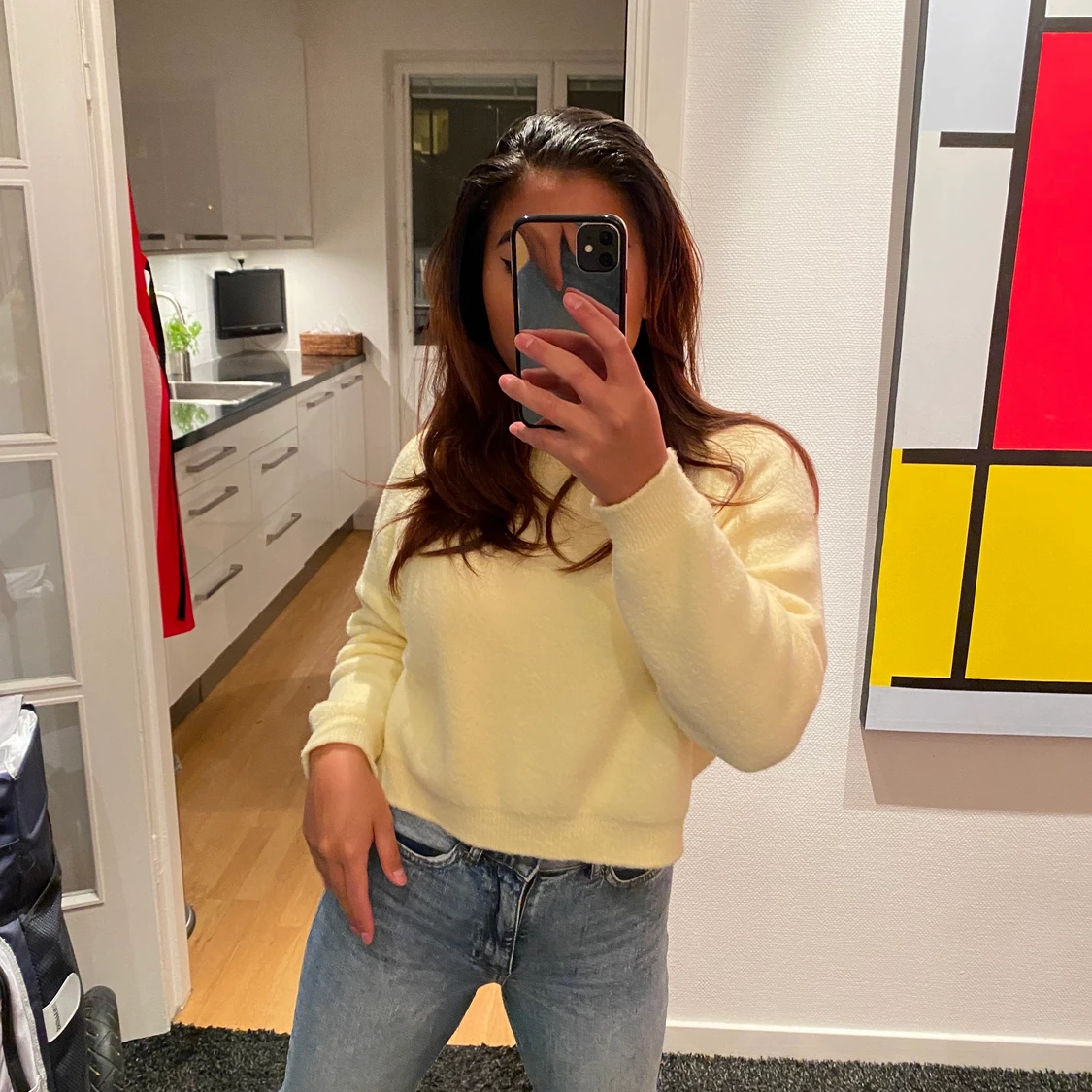 Ljusblåa jeans - 90