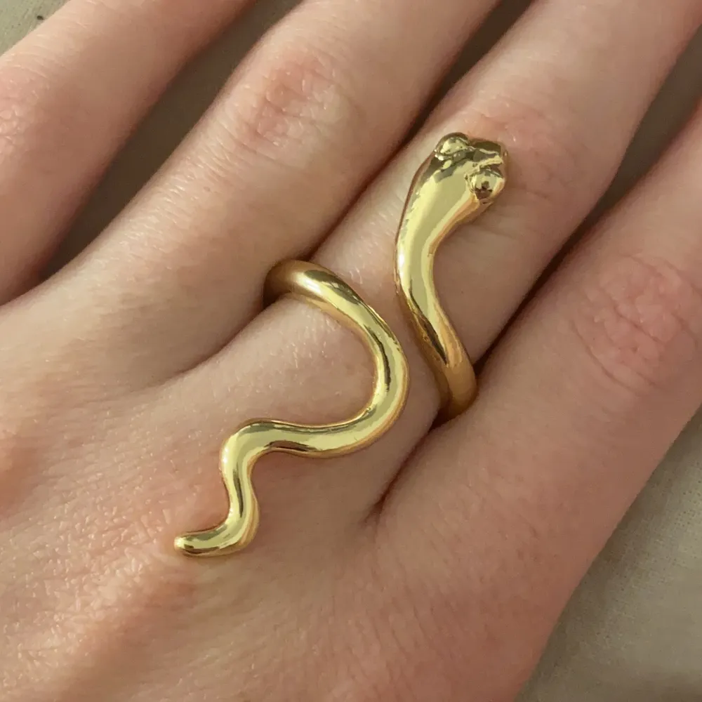 Säljer jättecool orm ring, man kan justera storleken så den passar alla. Köparen står för frakt 12kr, skriv privat för mer info💕💕😊. Accessoarer.
