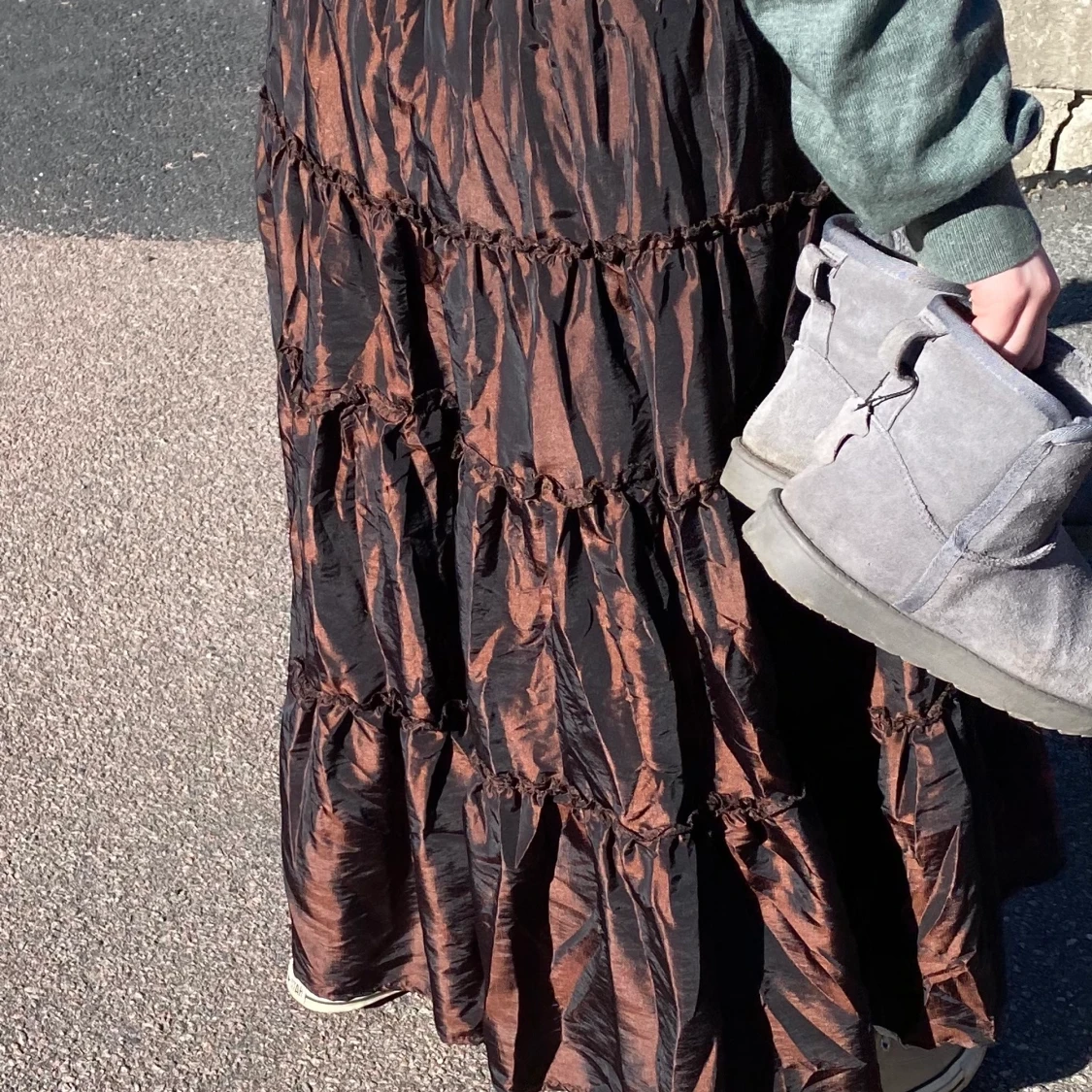 Lång brun kjol - 91