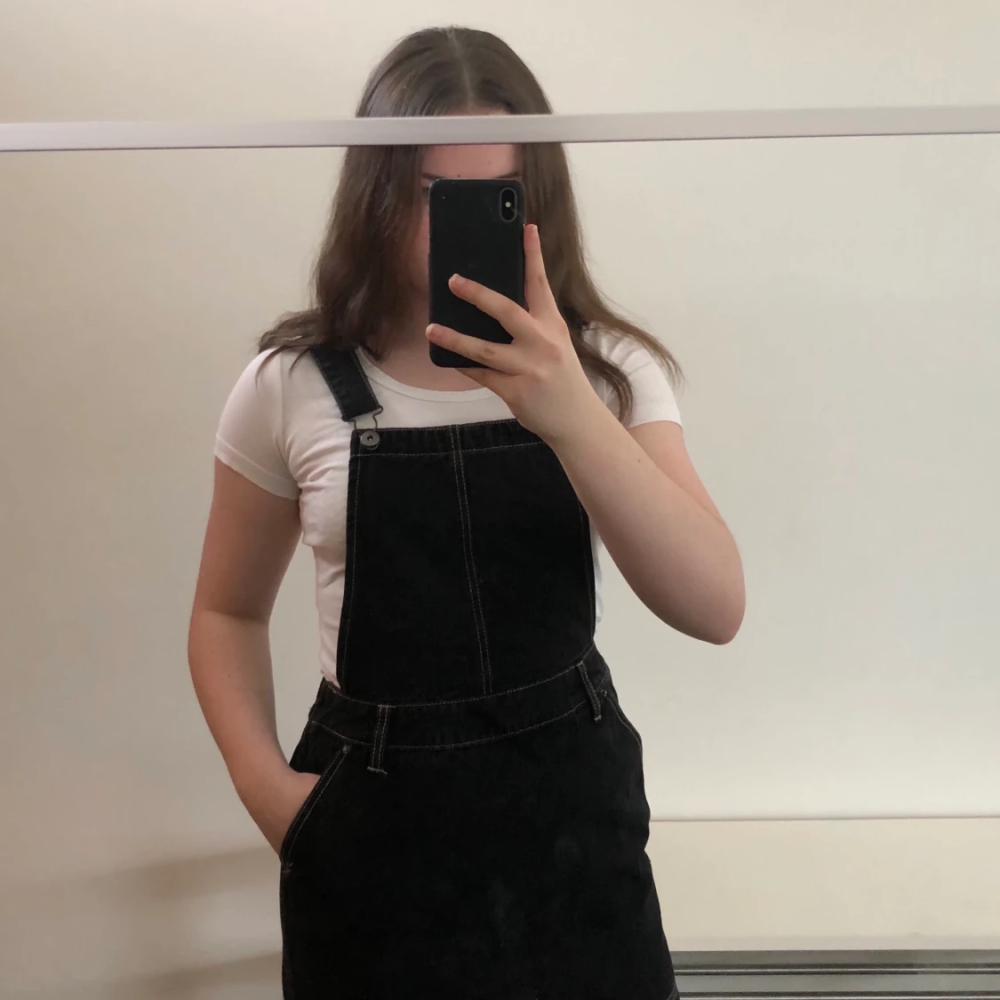 Jeansklänning med hängsel