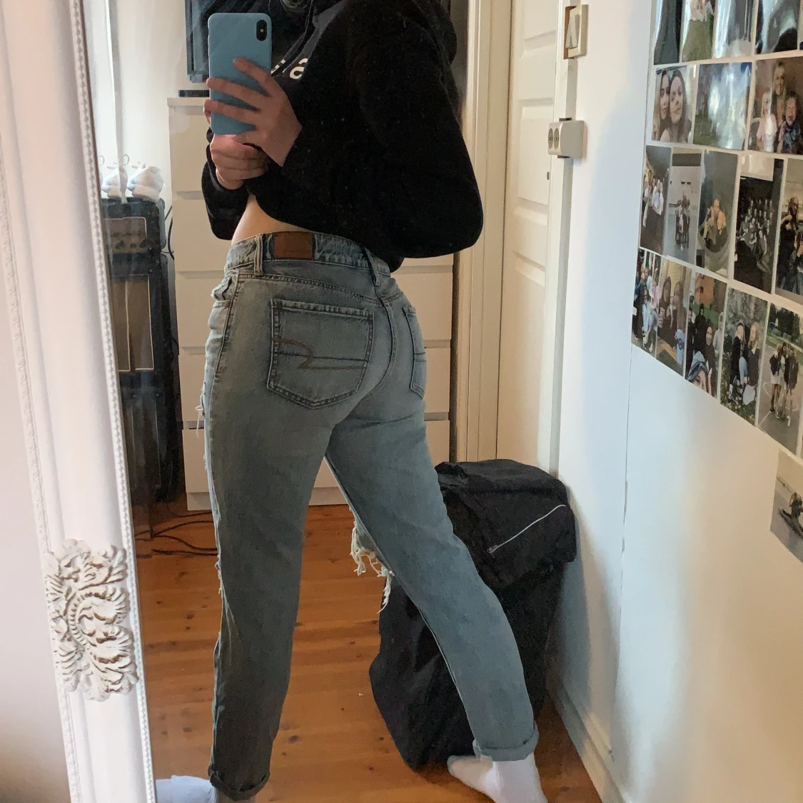 Ripped jeans, storlek 4 (US) 8 (UK) ca 38 (EU) - 90