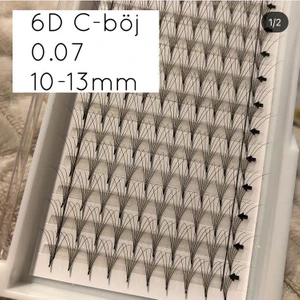 Fransar  - Har massa olika fransar, volym, singel, pre made. OBS BARA 10,11,12 mm kvar av 6D fransarna! 3st för 250. 🤎Alla 9 askar på bilden säljs för 600kr