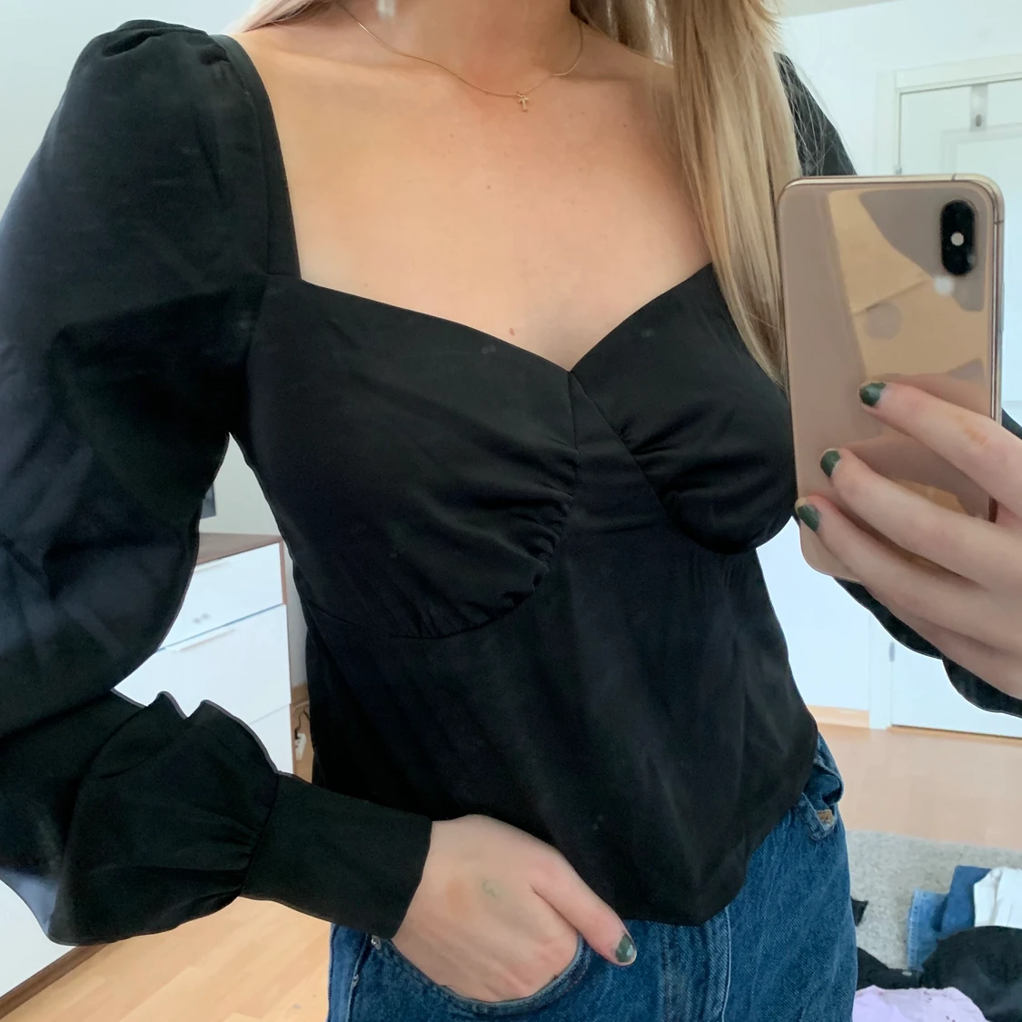 Svart topp/blus - 90