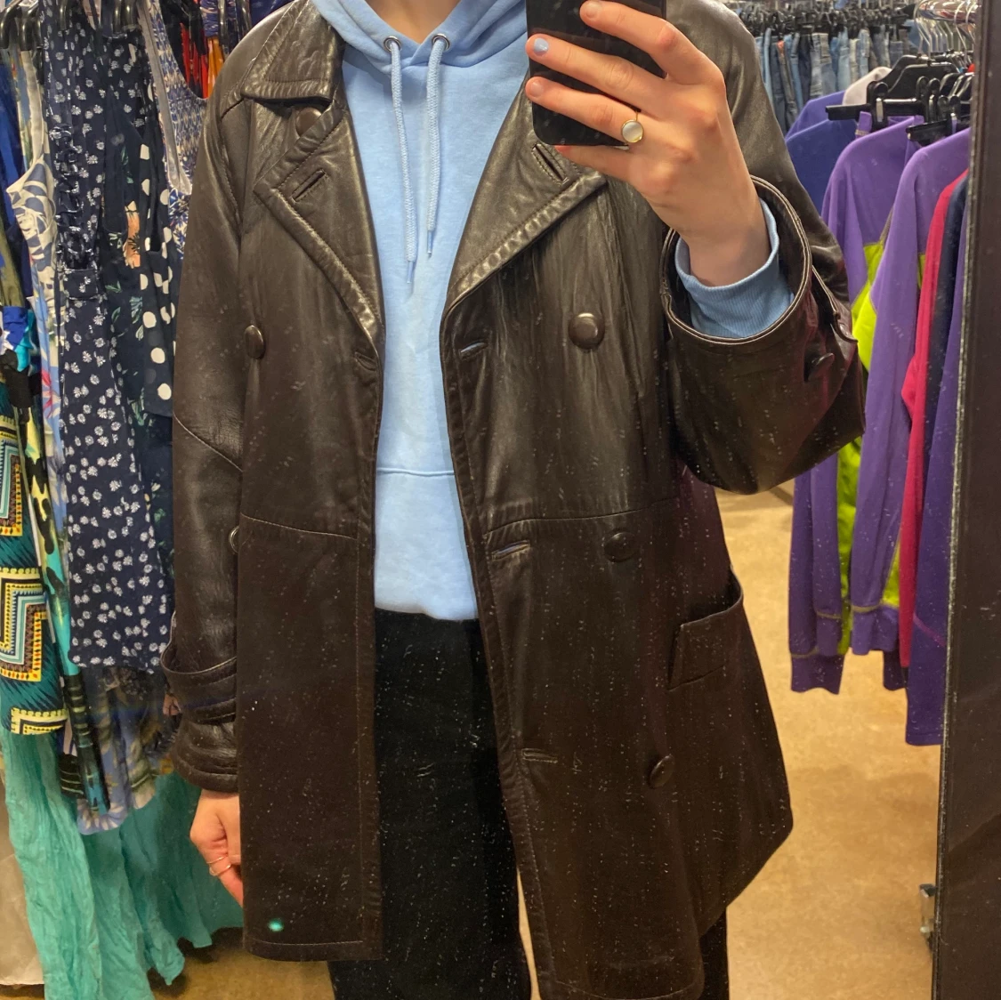 Vintage skinnjacka/blazer