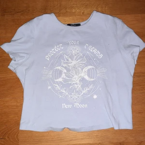 T shirt  Strl S  - En cropped t shirt från bershka använd cirka 5 gånger så ser ut som ny är inga fläckar eller skador. Skriv om ni undrar något. 70Kr inklusive frakt