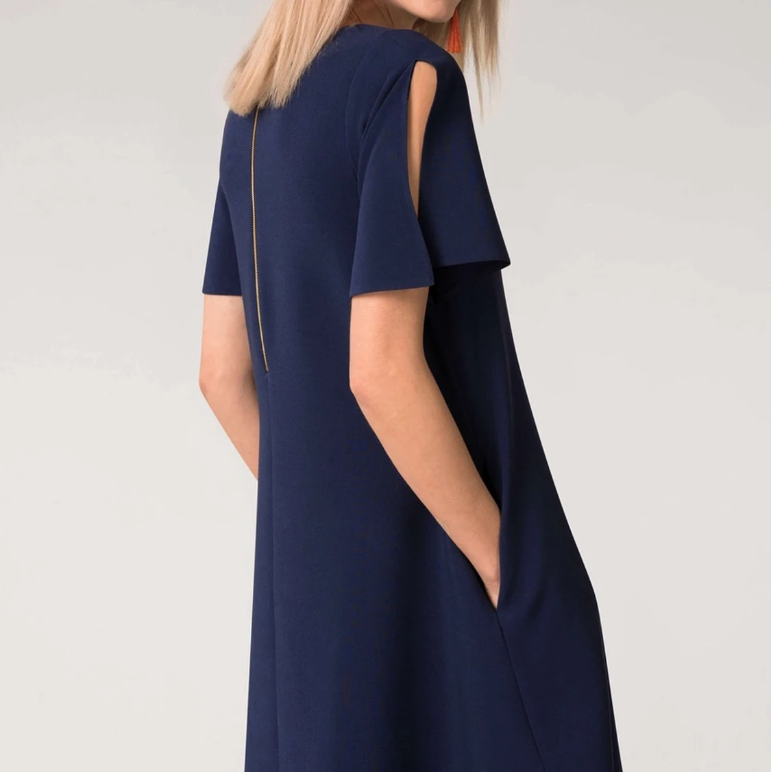 Marinblå klänning - 90