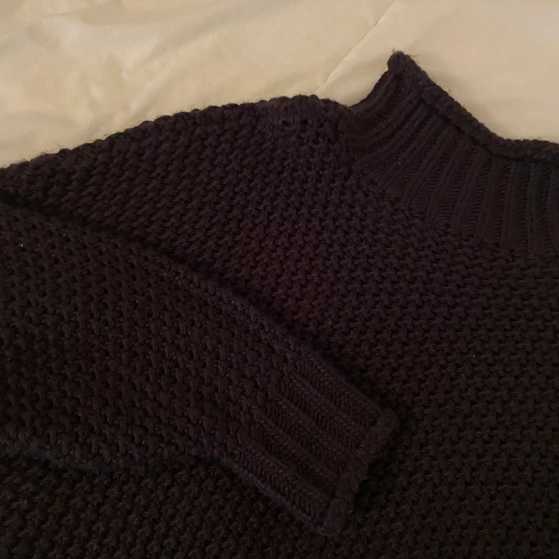 Oversized stickad polo H&M M - 90