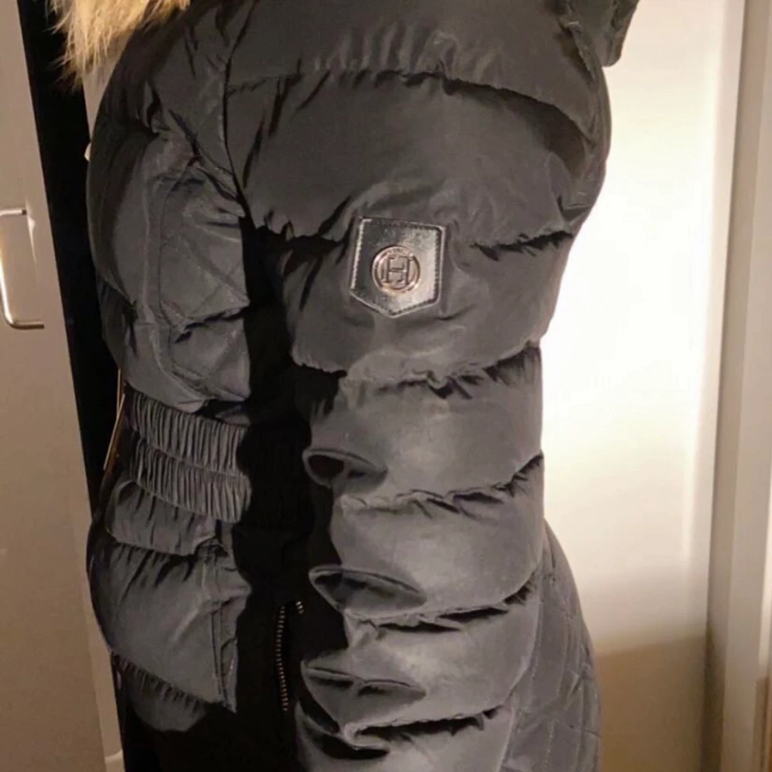 Hollister jacka riktig päls, storlek 34 - 90