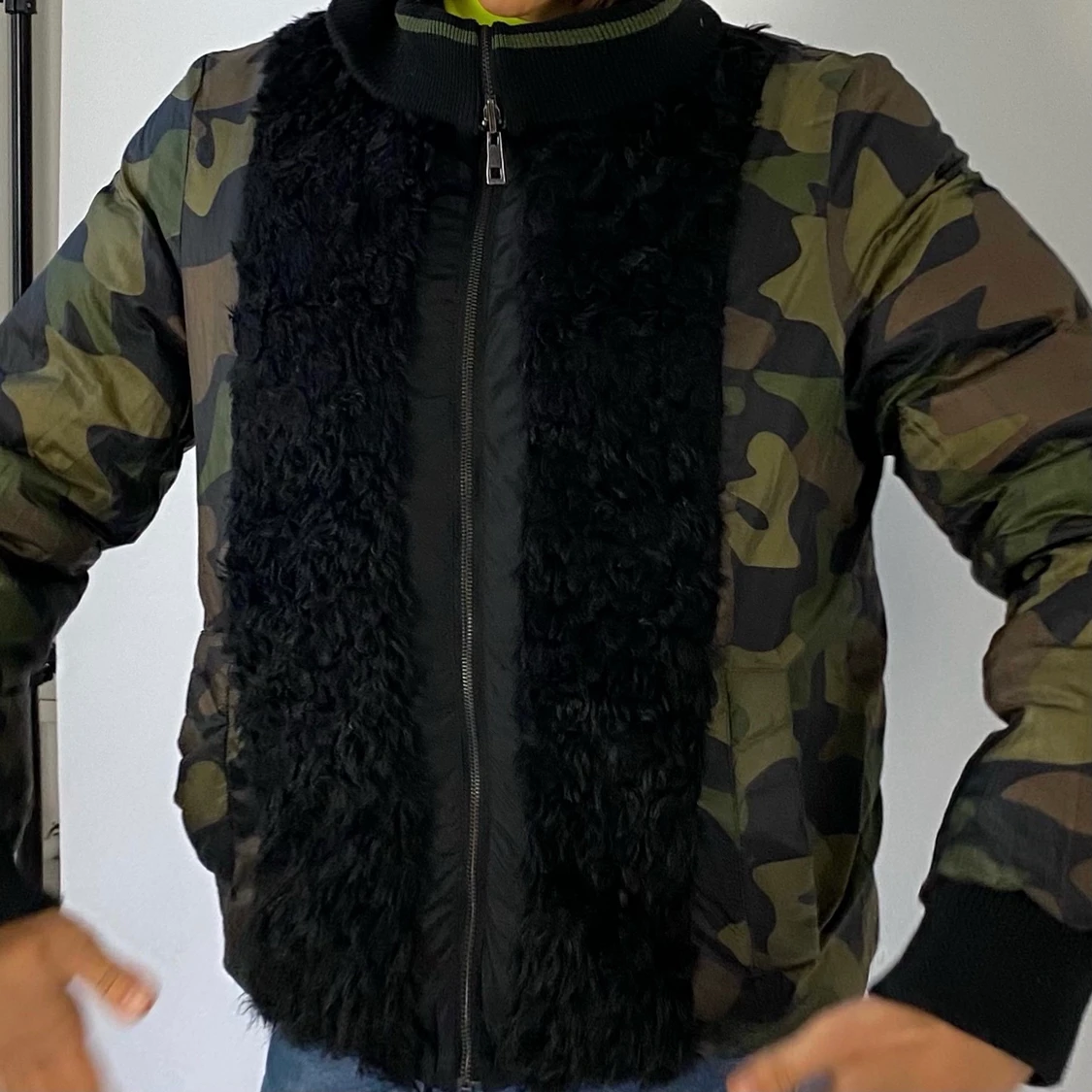 Varm vendbar dunjakke - 90