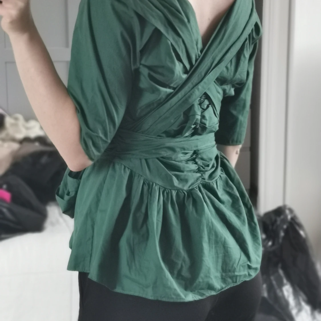 Grön blus strl S - 90