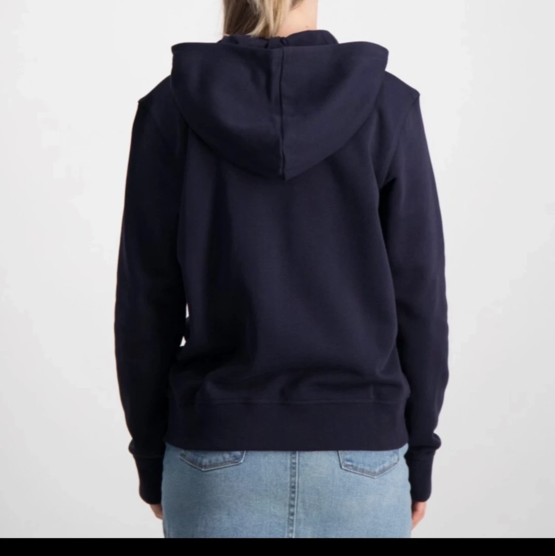 Marinblå gant hoodie - 90