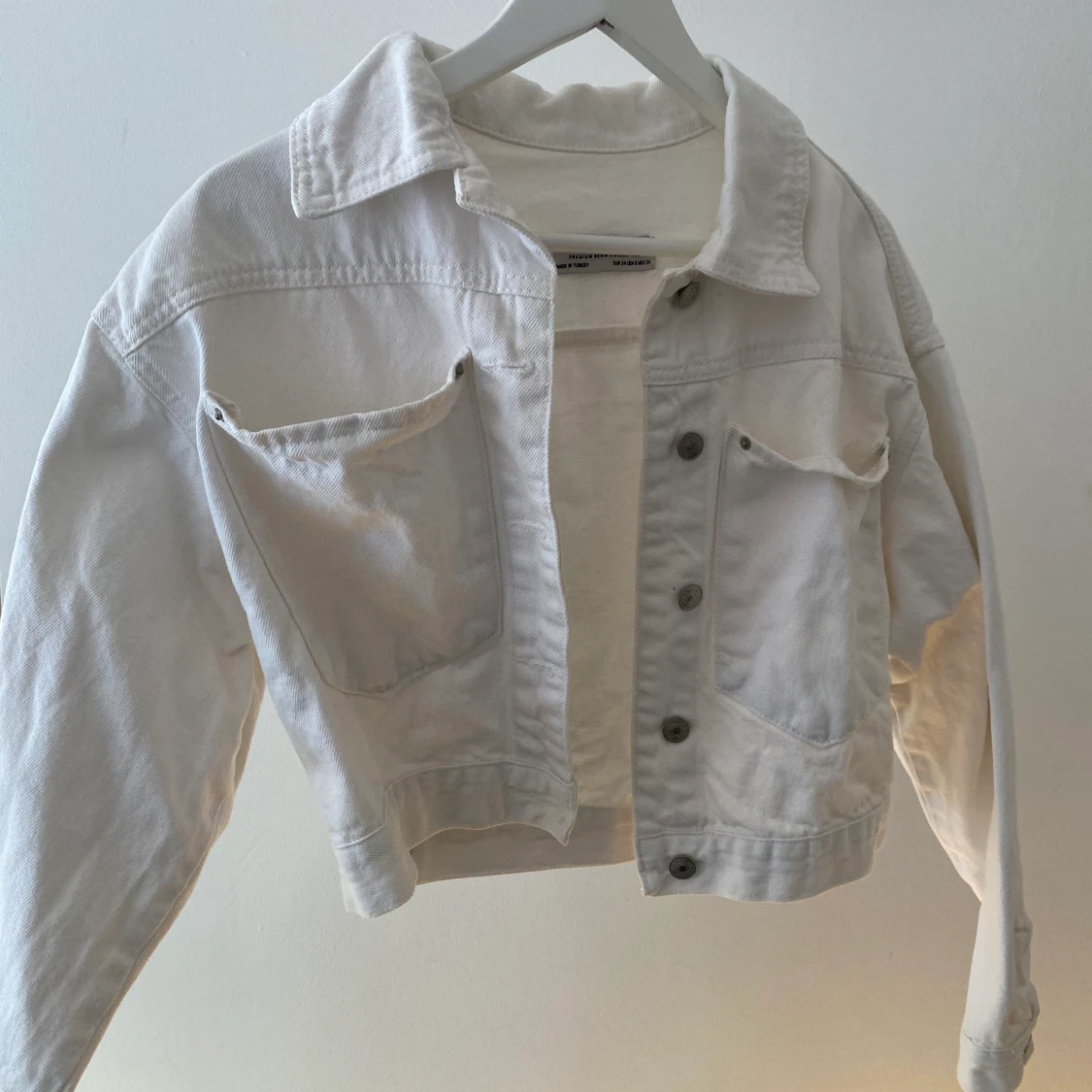 Croppad jeansjacka  - 90