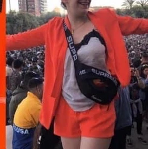 Neon orange set Gina Tricot - 10/10 shape, perfect for summer, blazer + shorts