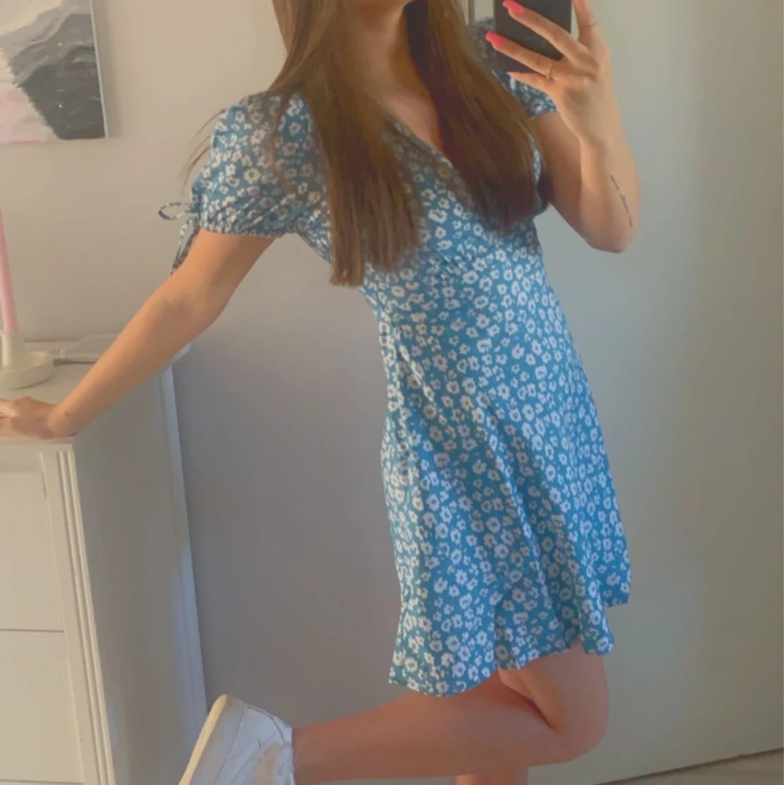 Blommig Klänning  - 91