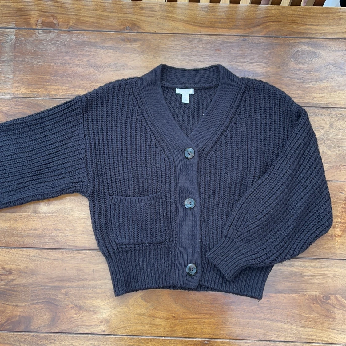 Svart stickad cardigan - 90