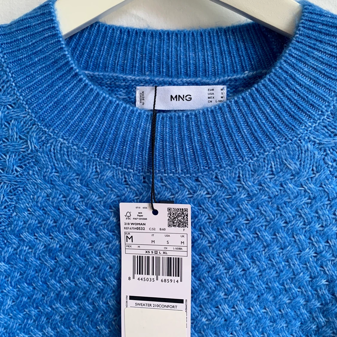 Blå stickad tröja! - 91