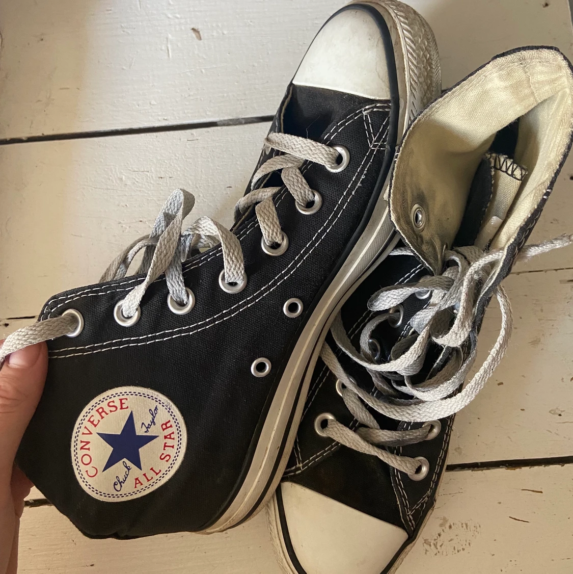 Svarta converse i bra skick👣 - 90