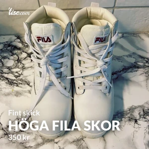 Fila Skor i hög modell  - Använda en handfull ggr ä! Storl 38 vita! Köparen står för frakt 
