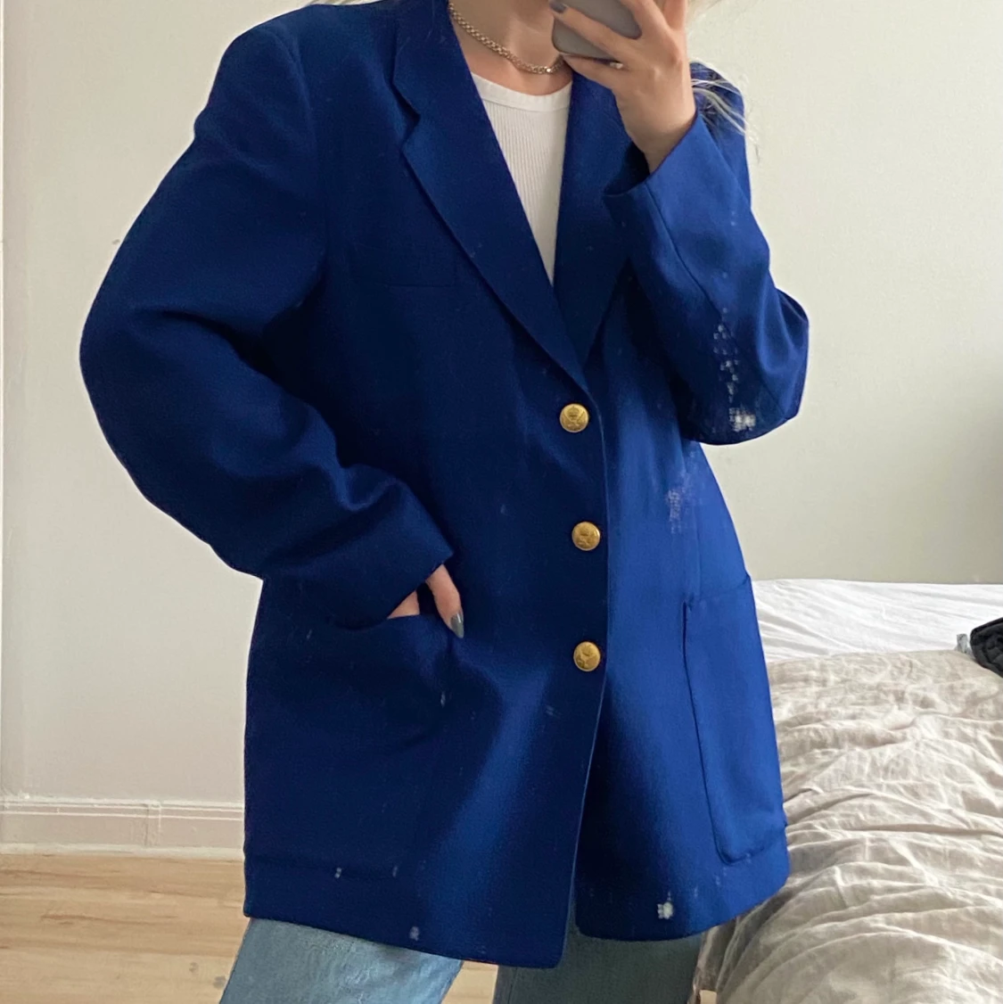 Kobaltblå kavaj - 90