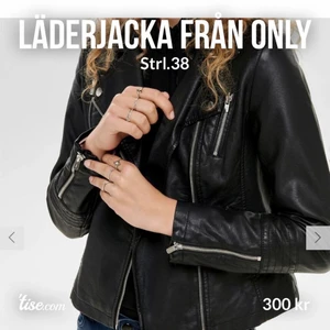 Läderjacka från ONLY  - Använd två gånger, är alldeles för liten för mig. Strl.38, nypris 549:-