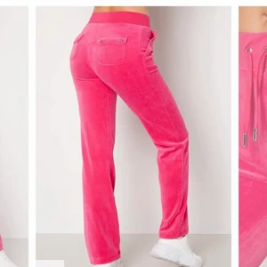 Juicy Couture byxor - Tänkte kolla intresset för mina juicy couture byxor i en mörkrosa färg. Använda endast 1 gång och och är i storlek S. Lägg gärna bud ☺️ man måste höja med minst 10kr för varje bud! Köp direkt för 950kr😇 (pris kan diskuteras vid snabb affär) (Lånade bilder)
