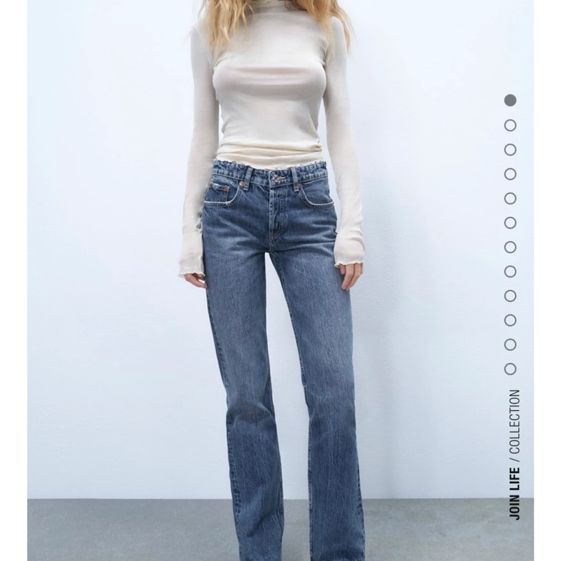 Zara jeans straight storlek 40