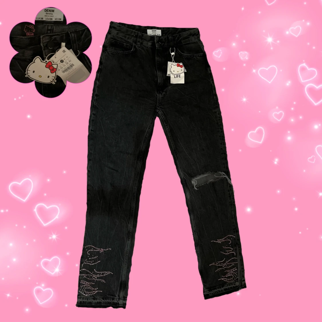 hello kitty jeans bershka - 90