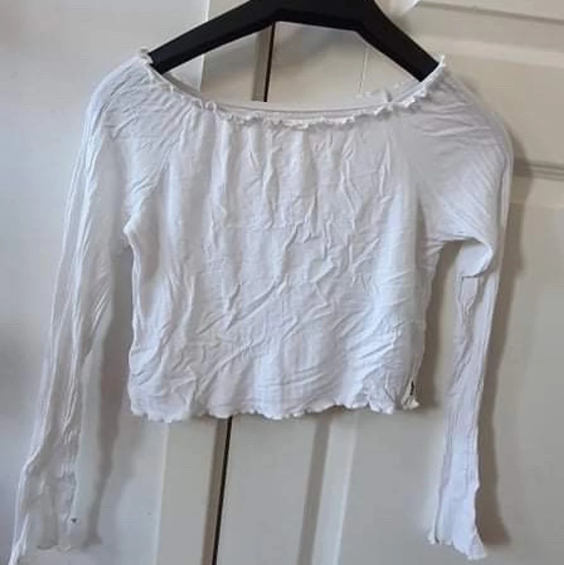 Vit långärmad tröja  - 90